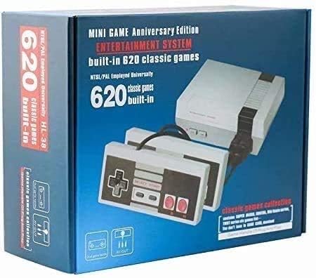 Classic Mini Retro Game Console, Classic Mini Console Built-in with 620 Classic Retro Games Dual Players Mode Console for Kids, Adult, Children Gift, Valentine/Birthday Gift